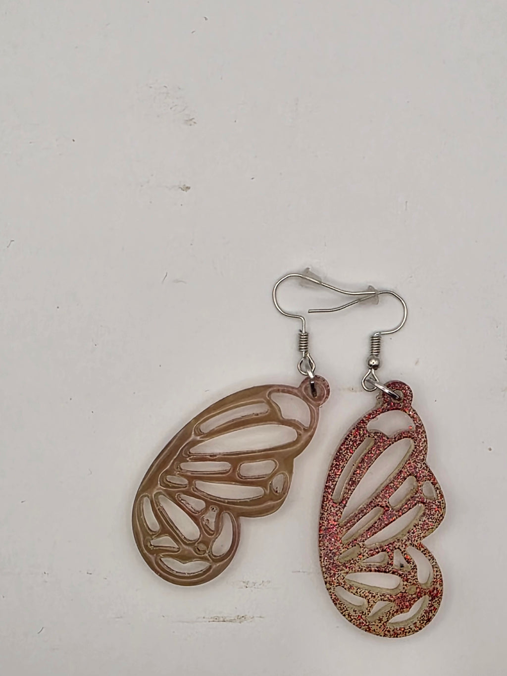 Resin Butterfly Wing Earring Set
