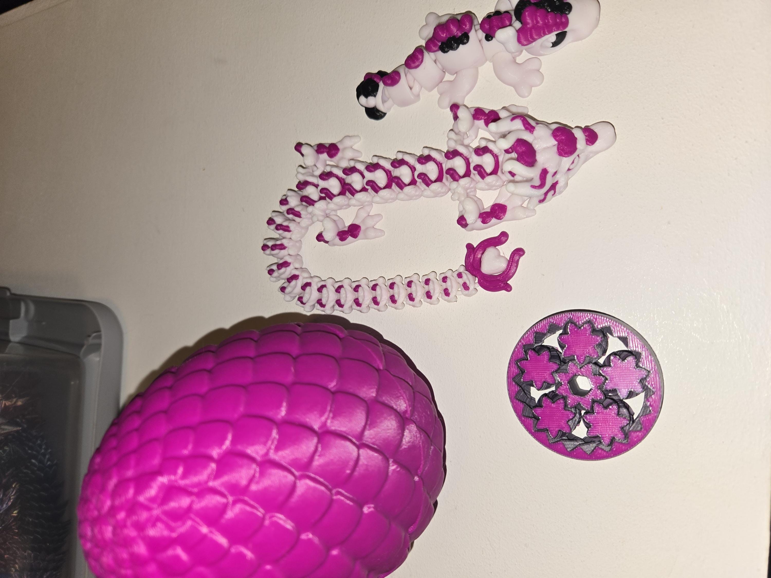 Aphrodite Dragon Egg Set with Love Dragon Keychain and matching Fidget Spinner